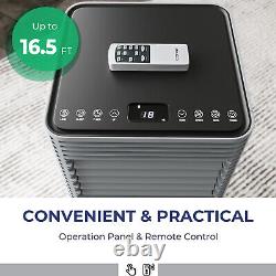 Costway 10000 Btu Climatiseur Portable 3-en-1 Déshumidificateur De Refroidisseur D'air Gris