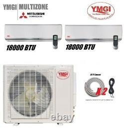 Ductless Mini Split Air Conditioner Pompe À Chaleur Ymgi 2 Zone 36000 Btu Chaleur Fraîche