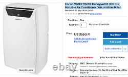 Honac Mn1cfsww8 Honeywell 11 000 Btu Déshumidificateur De Climatiseur Portable Et Ventilateur