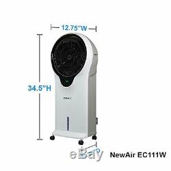 Newair Portable Climatiseur Cooler Tour Fan Évaporatif Avec Télécommande, Blanc