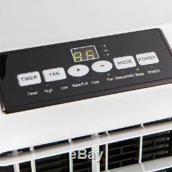 Portable 8000 Btu Ac Climatiseur Ventilateur Déshumidificateur A / C Avec Télécommande Blanche