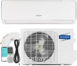 ROVSUN 16500 BTU Climatiseur sans conduits à mini-fente avec pompe à chaleur, Wifi, 230V