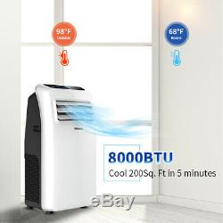 Shinco 8000 Btu Climatiseur Portable, Dehumidifier Fonctions Ventilateur, Avec Télécommande