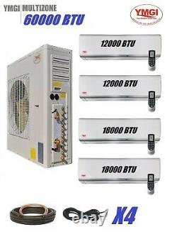 Thermopompe Mini-climatiseur Split Sans Conduit 60000 Btu Four Zone Ymgi