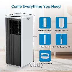 Unité de climatisation portable 3-en-1 de 8000 BTU, climatiseur, déshumidificateur, ventilateur, avec télécommande