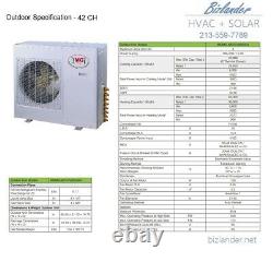 Ymgi 36000 Btu Quad Zone Ductless Split Air Conditionnaire Avec Pomme De Chauffage 4 X 9000