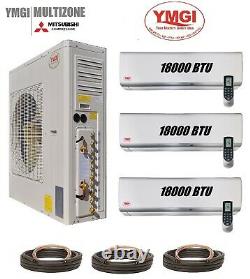 Ymgi 54000 Btu Trois Zones Sans Conduit Mini Split Air Conditioner Pompe À Chaleur